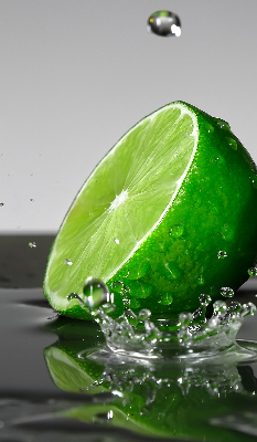 Roller blind for large window Limes in water