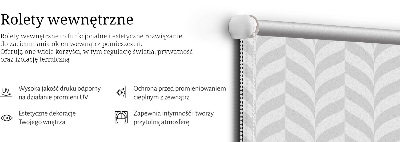 Fabric roller blind Gray herringbone