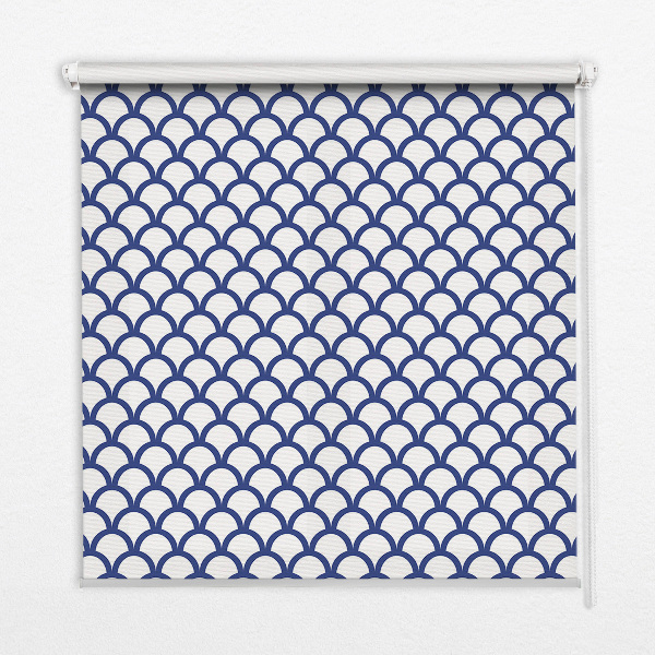 Modern roller blind Blue scales