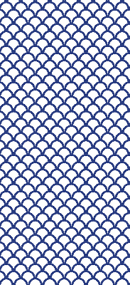 Modern roller blind Blue scales