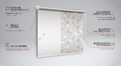 Roller blind for large window Striped fir