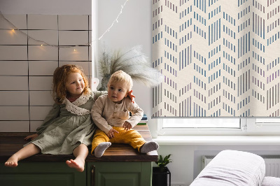 Roller blind for large window Striped fir
