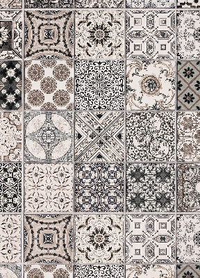 Modern roller blind Portuguese patterns
