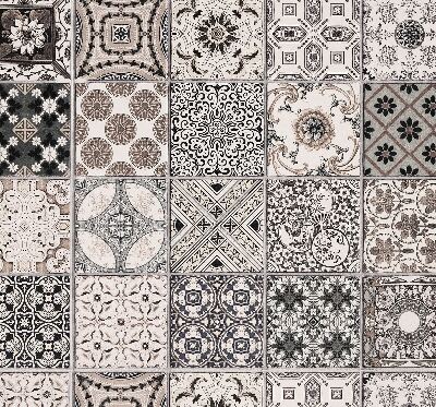 Modern roller blind Portuguese patterns