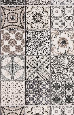 Modern roller blind Portuguese patterns