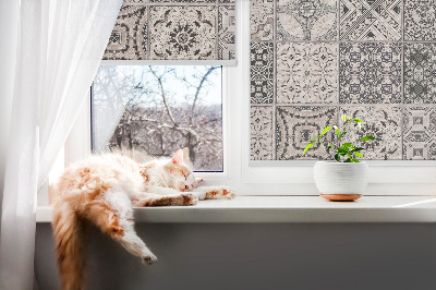 Modern roller blind Portuguese patterns