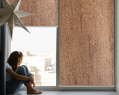 Roller blind for large window Wood