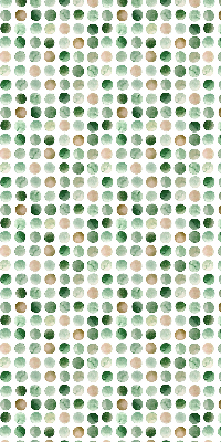 Fabric roller blind Green circles