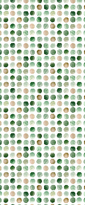 Fabric roller blind Green circles