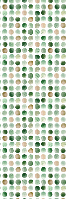 Fabric roller blind Green circles