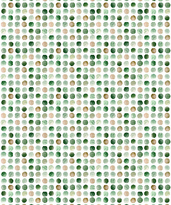 Fabric roller blind Green circles