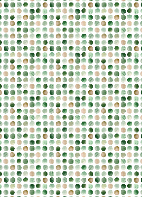 Fabric roller blind Green circles