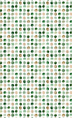 Fabric roller blind Green circles