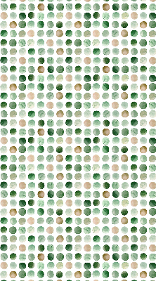 Fabric roller blind Green circles