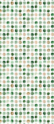 Fabric roller blind Green circles