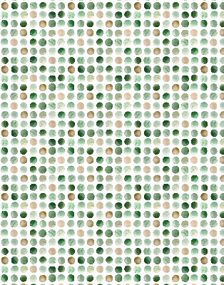 Fabric roller blind Green circles