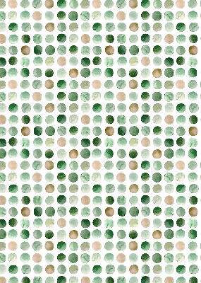 Fabric roller blind Green circles
