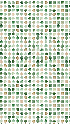 Fabric roller blind Green circles