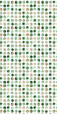 Fabric roller blind Green circles