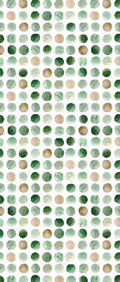 Fabric roller blind Green circles