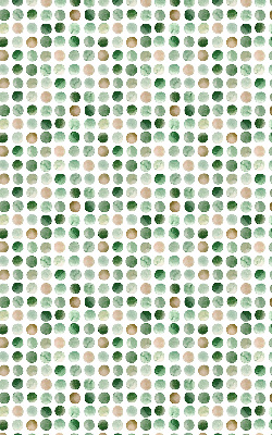 Fabric roller blind Green circles
