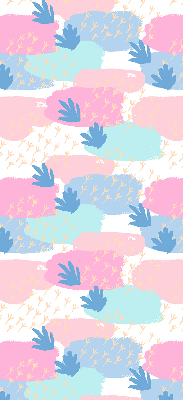 Roller blind for large window Traces on a colored background