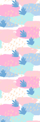 Roller blind for large window Traces on a colored background