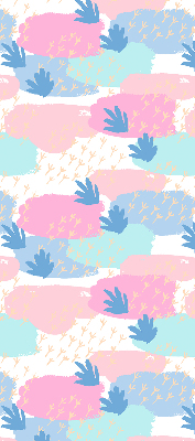 Roller blind for large window Traces on a colored background