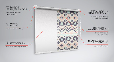 Fabric roller blind Triangle pattern