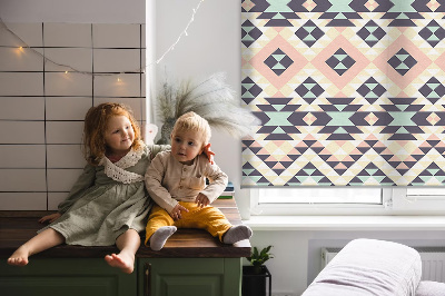 Fabric roller blind Triangle pattern