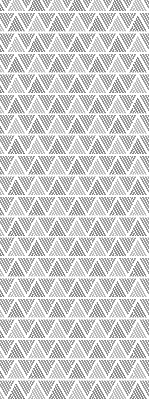 Roller blind for large window Striped triangles