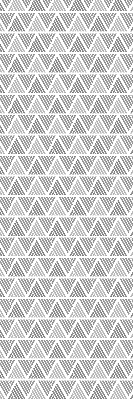 Roller blind for large window Striped triangles