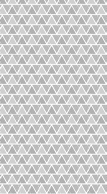 Roller blind for large window Striped triangles