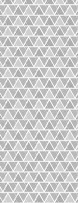 Roller blind for large window Striped triangles