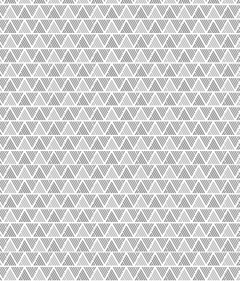 Roller blind for large window Striped triangles
