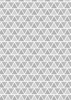 Roller blind for large window Striped triangles