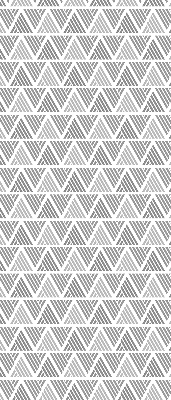 Roller blind for large window Striped triangles