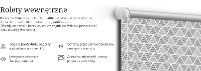 Roller blind for large window Striped triangles
