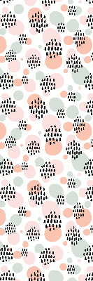 Fabric roller blind Black dotted patches