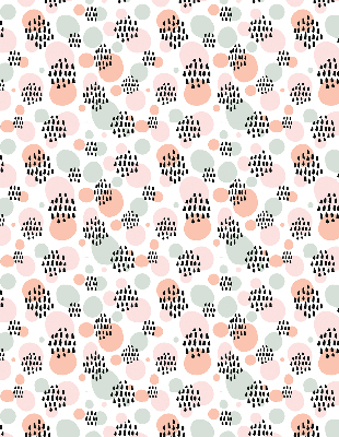 Fabric roller blind Black dotted patches