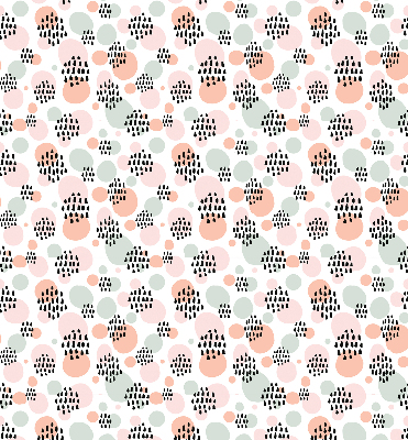 Fabric roller blind Black dotted patches