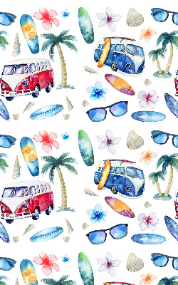 Roller blind for large window Hawaii cars and palm trees