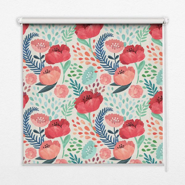 Roller blind for large window Poppy