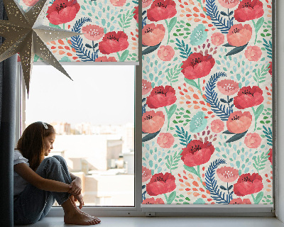 Roller blind for large window Poppy