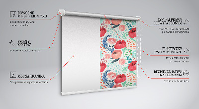 Roller blind for large window Poppy