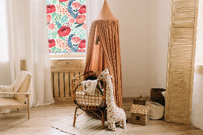 Roller blind for large window Poppy