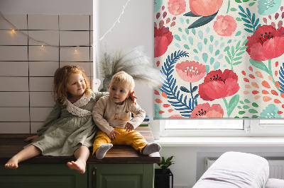 Roller blind for large window Poppy
