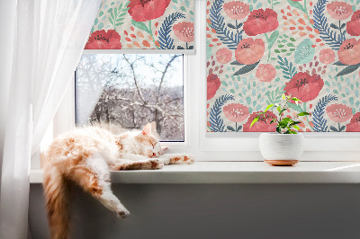 Roller blind for large window Poppy