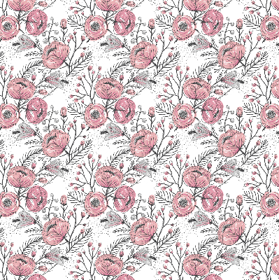 Fabric roller blind Flower buds from the tree