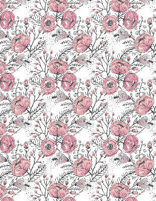 Fabric roller blind Flower buds from the tree